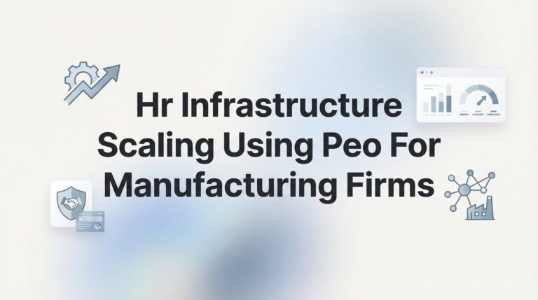 7 HR Infrastructure Scaling Strategies Using a PEO for Manufacturing Firms