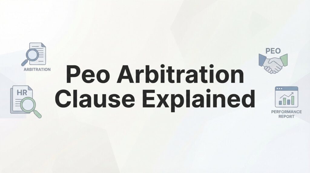PEO Arbitration Clause Explained: What Business Owners Need to Know Before Signing