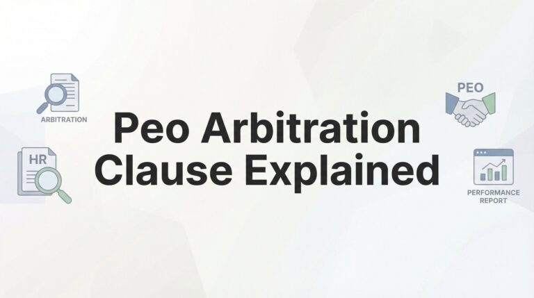 PEO Arbitration Clause Explained: What Business Owners Need to Know Before Signing