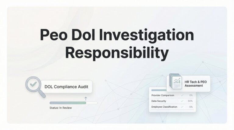 PEO DOL Investigation Responsibility: Who’s on the Hook When the Feds Come Calling