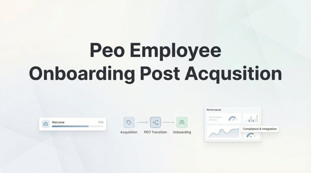 How to Onboard Acquired Employees Through Your PEO: A Post-Acquisition Playbook