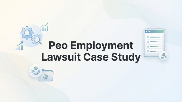 PEO Employment Lawsuit Case Study: What Business Owners Can Learn From Real Legal Disputes