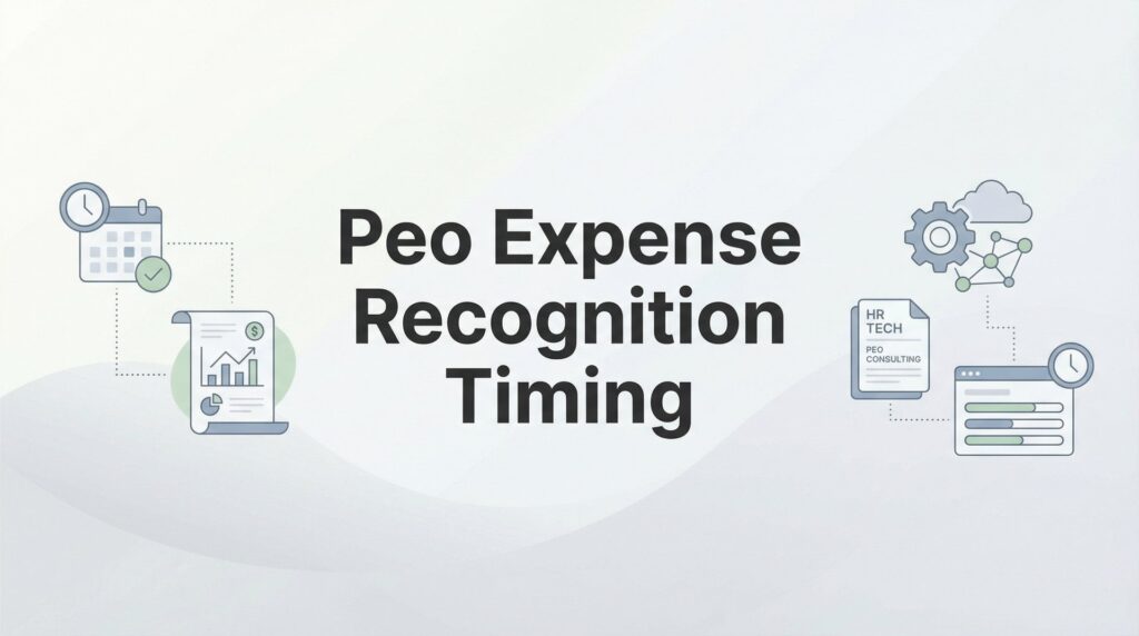 PEO Expense Recognition Timing: When to Book Costs on Your Financial Statements