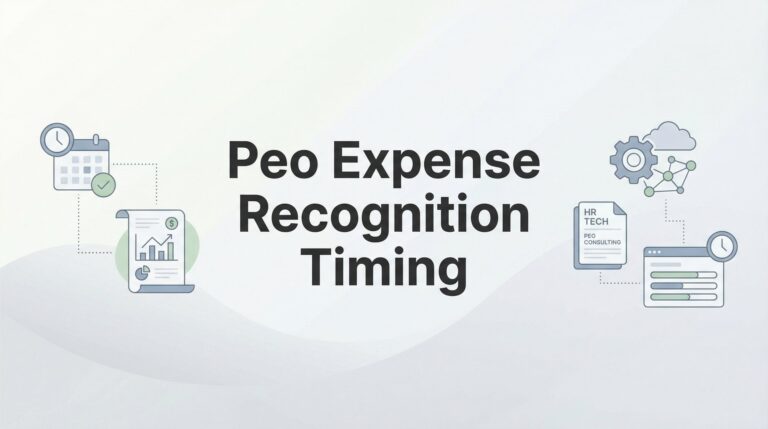 PEO Expense Recognition Timing: When to Book Costs on Your Financial Statements