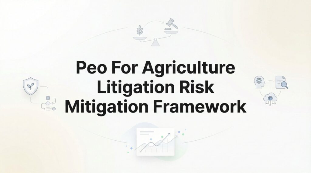 PEO for Agriculture Litigation Risk Mitigation: A Practical Framework