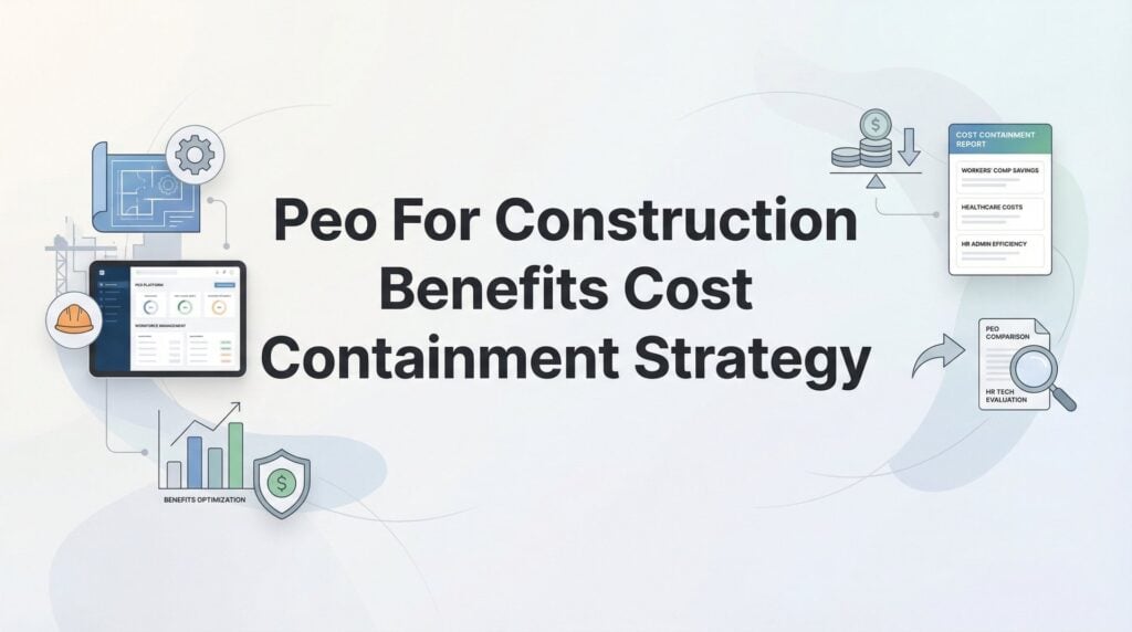 7 Benefits Cost Containment Strategies for Construction Companies Using a PEO