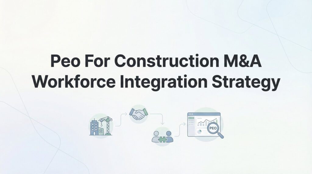 How to Integrate Construction Workforces After M&A Using a PEO: A Step-by-Step Strategy