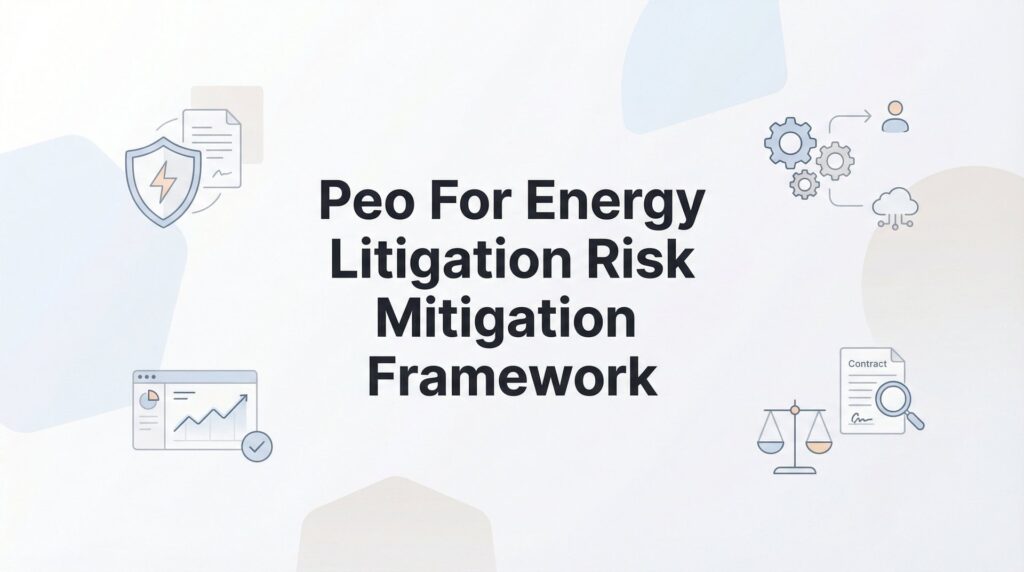 PEO for Energy Litigation Risk Mitigation: A Framework for Protecting Your Business