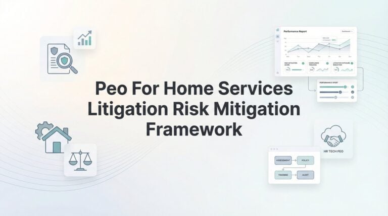 PEO for Home Services Litigation Risk Mitigation: A Practical Framework
