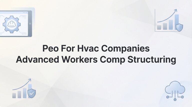 How to Structure Workers’ Comp Through a PEO for Your HVAC Company