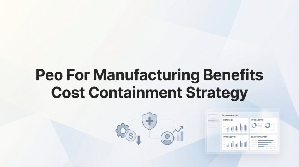 7 PEO Benefits Cost Containment Strategies for Manufacturing Companies