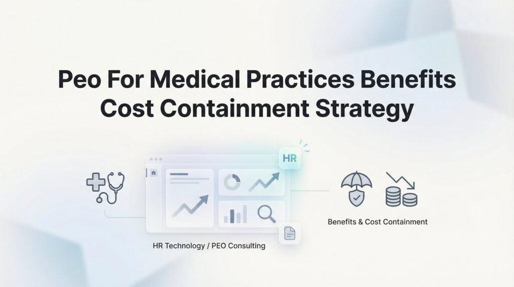 PEO for Medical Practices: Benefits Cost Containment Strategies That Actually Work