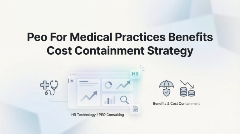 PEO for Medical Practices: Benefits Cost Containment Strategies That Actually Work