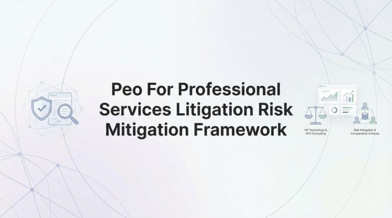 PEO for Professional Services: Building a Litigation Risk Mitigation Framework