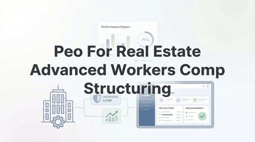 How to Structure Workers Comp for Real Estate Teams Through a PEO