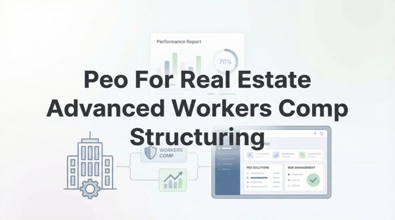 How to Structure Workers Comp for Real Estate Teams Through a PEO
