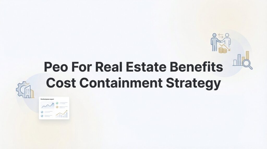 7 PEO Benefits Cost Containment Strategies for Real Estate Companies