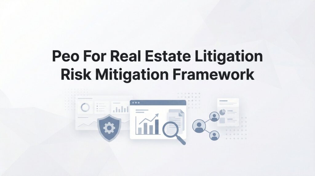 PEO for Real Estate Litigation Risk Mitigation: A Practical Framework for Property Firms