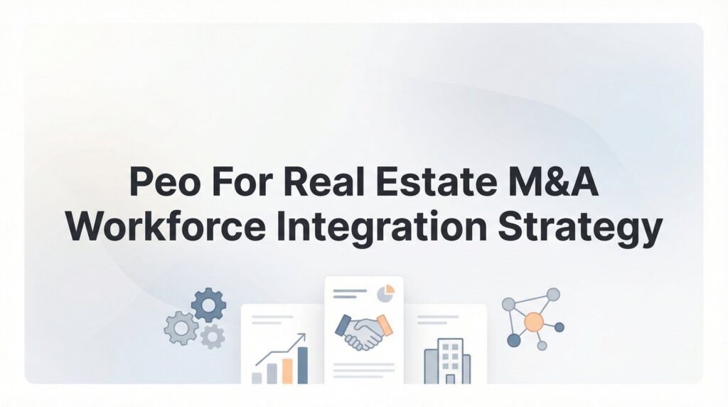 How to Use a PEO for Real Estate M&A Workforce Integration: A Step-by-Step Strategy
