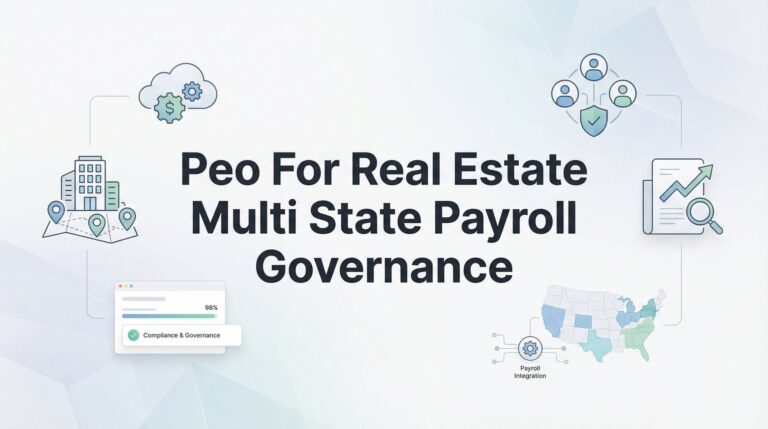 PEO for Real Estate Multi-State Payroll Governance: Managing Compliance Across State Lines