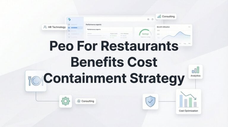 PEO for Restaurants: Benefits and Cost Containment Strategy That Actually Works