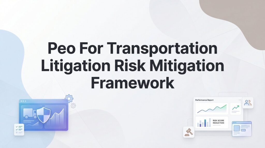 PEO for Transportation Litigation Risk Mitigation Framework: Building Legal Protection Into Your HR Operations