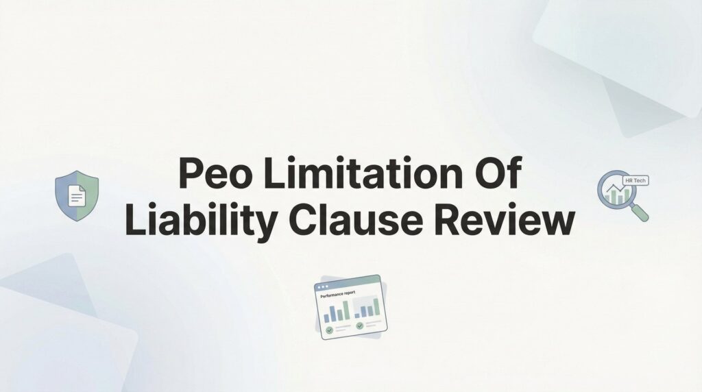 PEO Limitation of Liability Clause Review: What Business Owners Need to Know Before Signing