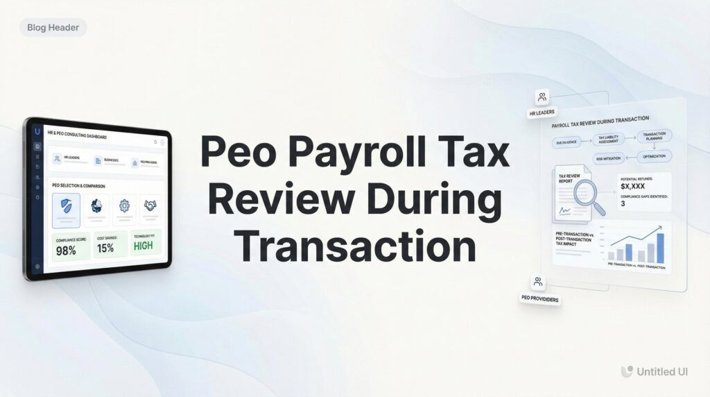 7 Essential Strategies for PEO Payroll Tax Review During a Business Transaction