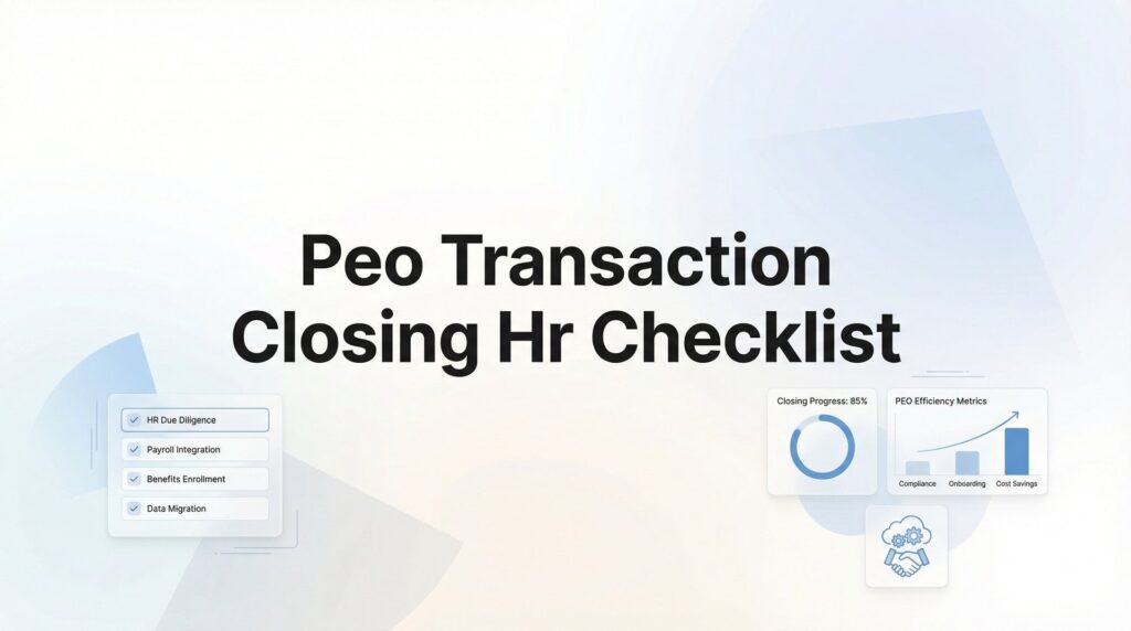 7 Critical HR Checklist Items Before Closing Your PEO Transaction