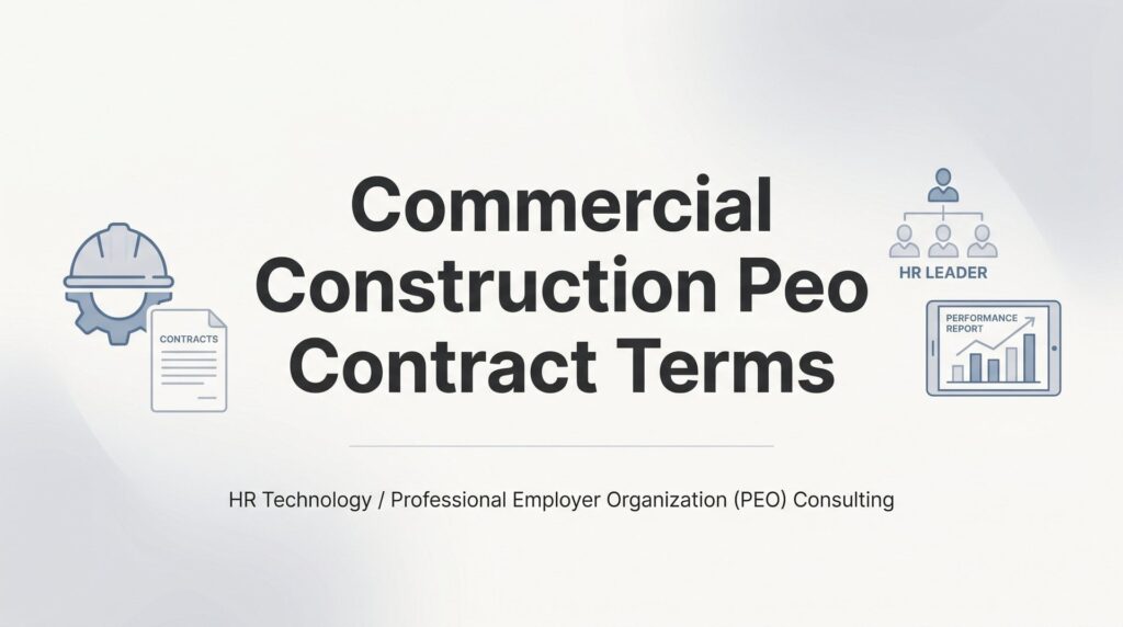 Commercial Construction PEO Contract Terms: What to Negotiate Before You Sign