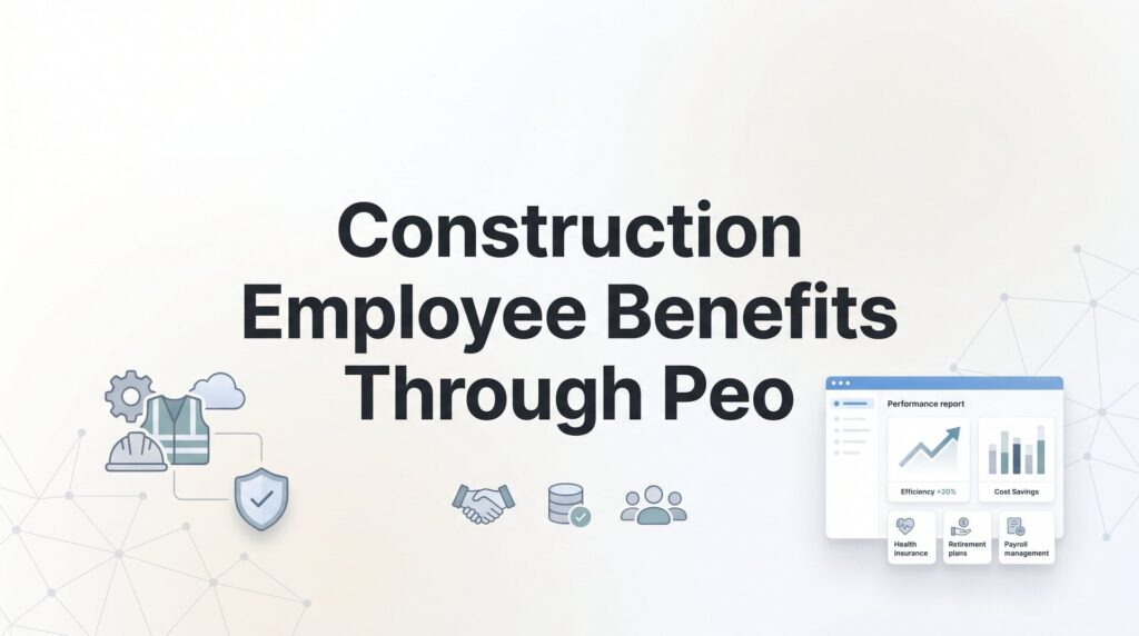 Construction Employee Benefits Through PEO: What Actually Changes for Your Crew