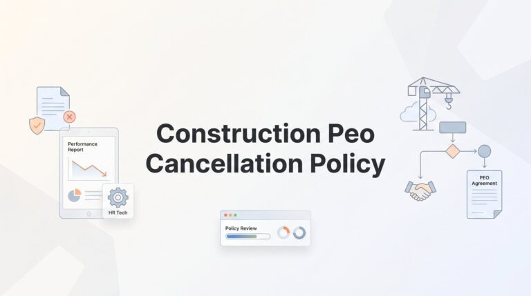 Construction PEO Cancellation Policy: What Contractors Need to Know Before Signing