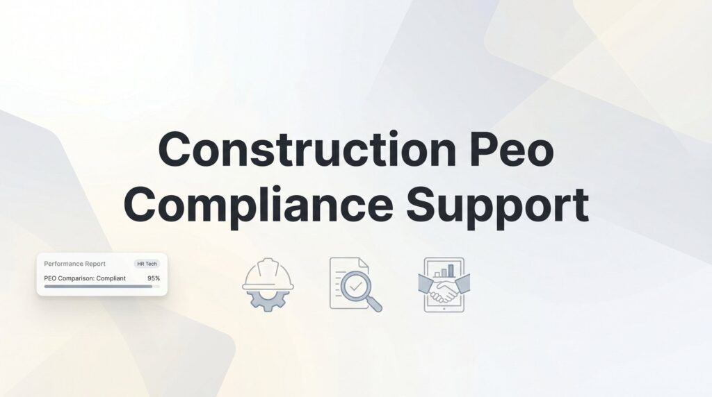 Construction PEO Compliance Support: What It Actually Covers and When You Need It