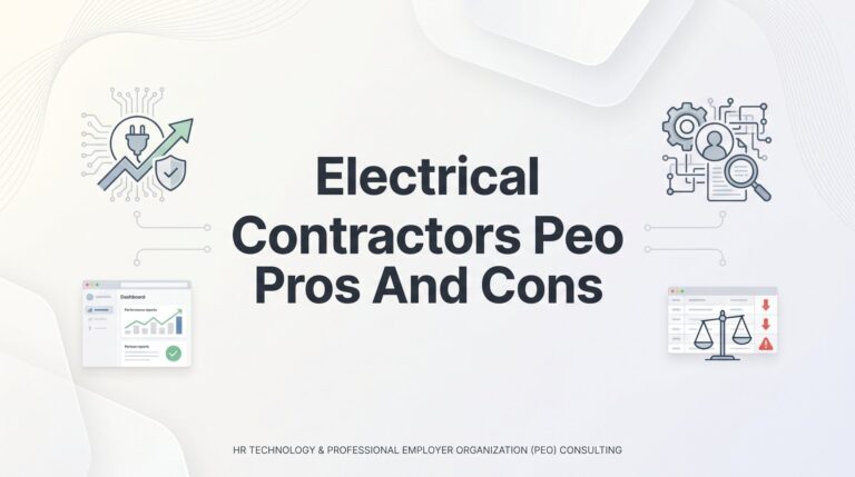 Electrical Contractors PEO Pros and Cons: What Actually Matters for Your Business