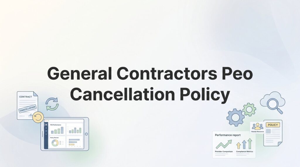 General Contractors PEO Cancellation Policy: What to Know Before You Sign