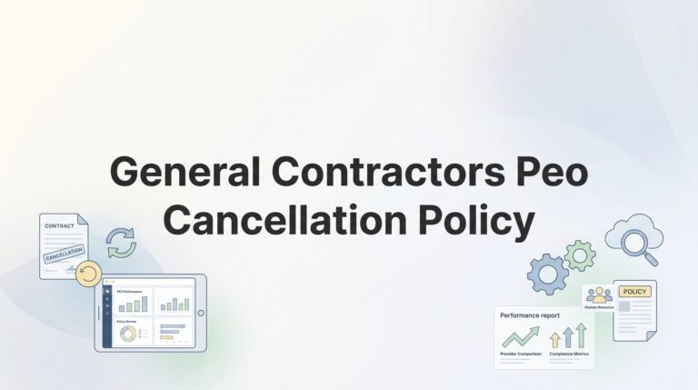 General Contractors PEO Cancellation Policy: What to Know Before You Sign