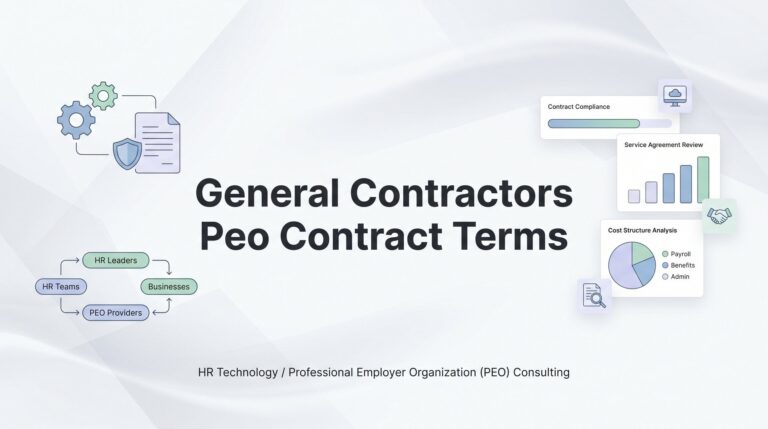 General Contractors PEO Contract Terms: What to Negotiate Before You Sign