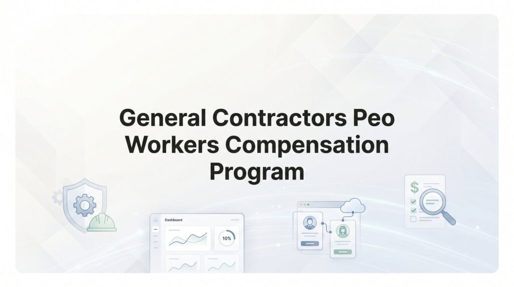 General Contractors PEO Workers Compensation Program: What It Actually Covers and When It Makes Sense
