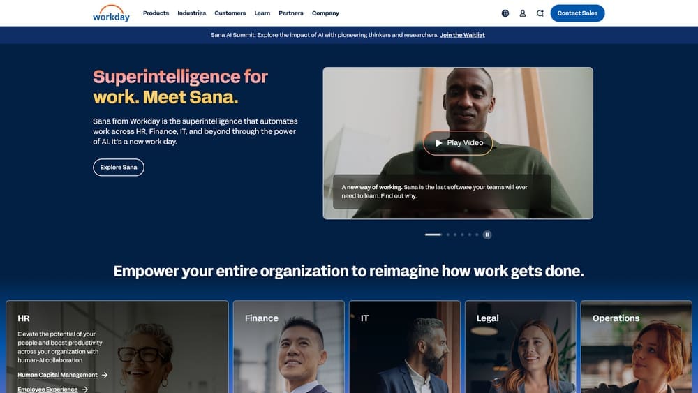 Screenshot of Workday Adaptive Planning website
