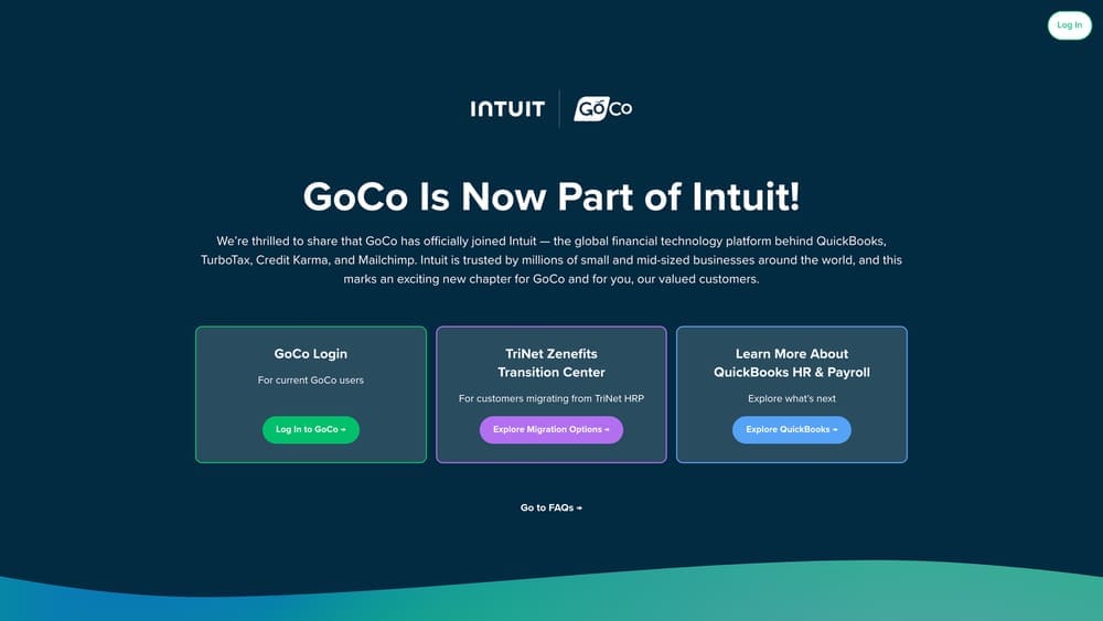 Screenshot of GoCo website