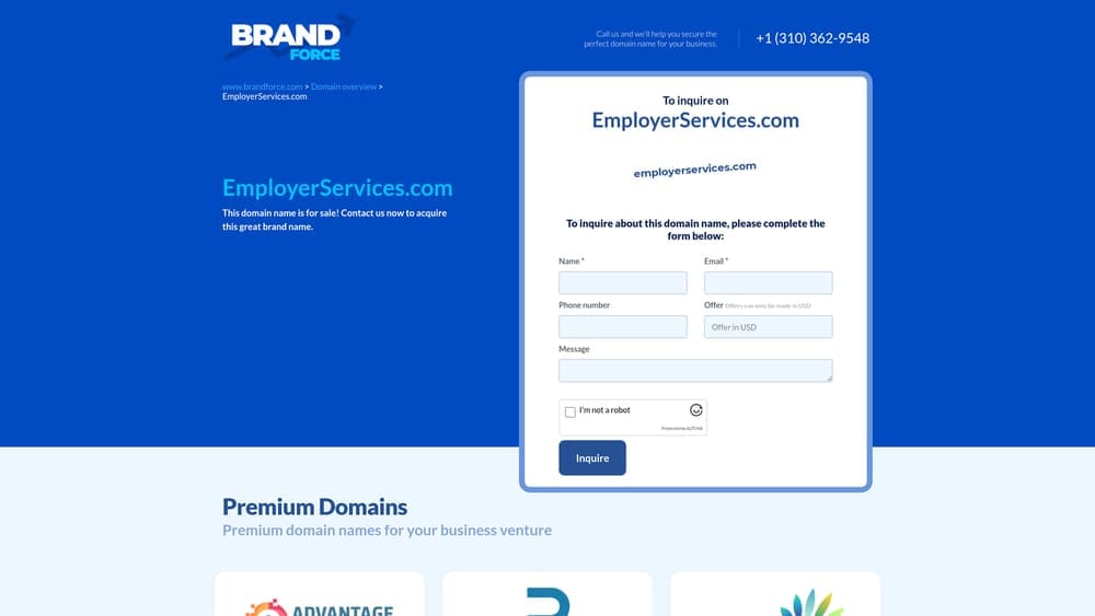 Screenshot of Employer Services Corporation (ESC) website