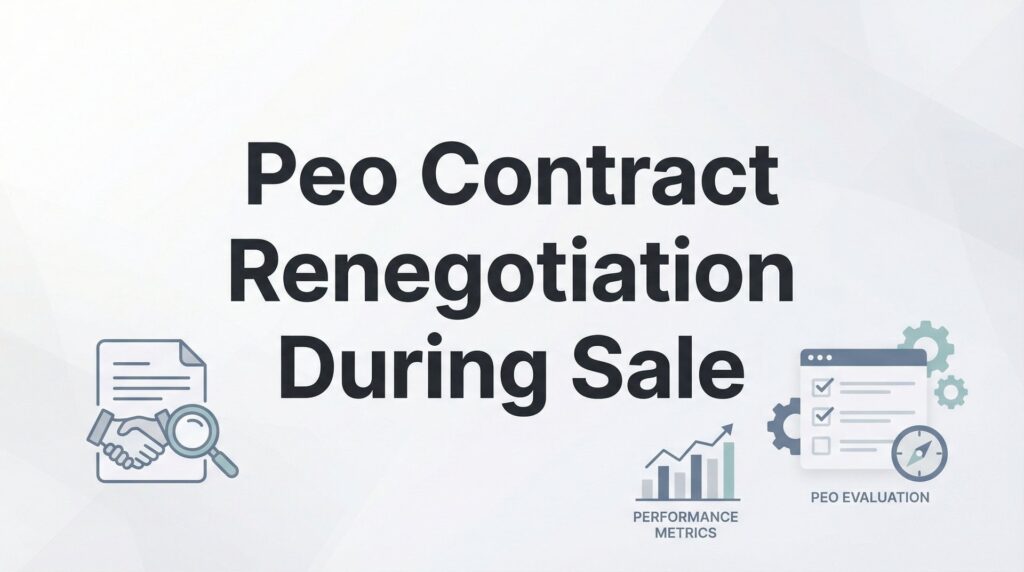 How to Renegotiate Your PEO Contract When Your Business Is Being Sold
