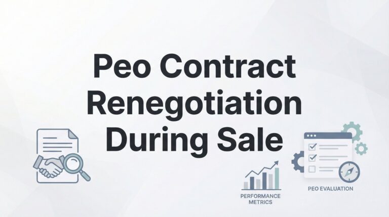 How to Renegotiate Your PEO Contract When Your Business Is Being Sold