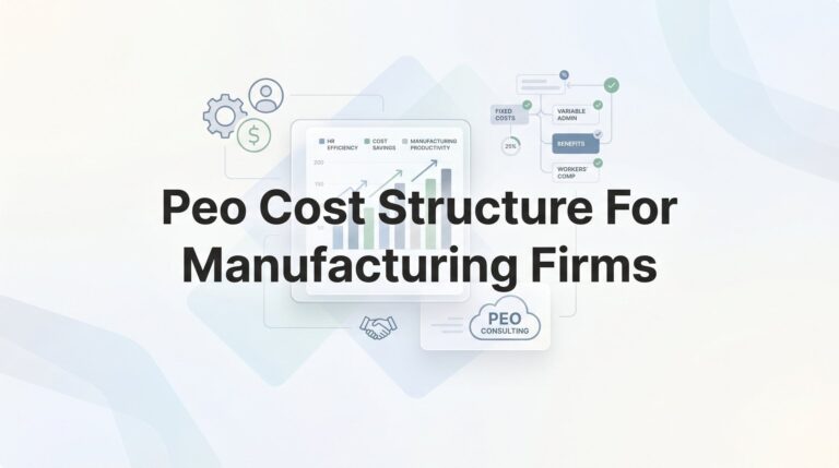 PEO Cost Structure for Manufacturing Firms: What Actually Drives Your Pricing