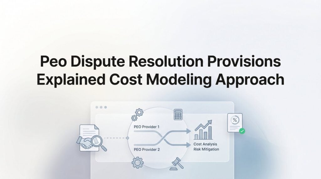 PEO Dispute Resolution Provisions Explained: A Cost Modeling Approach for Smarter Contract Decisions