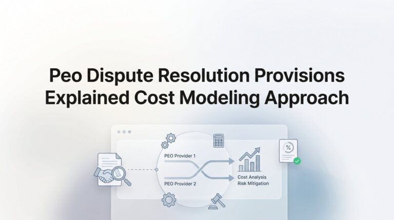 PEO Dispute Resolution Provisions Explained: A Cost Modeling Approach for Smarter Contract Decisions