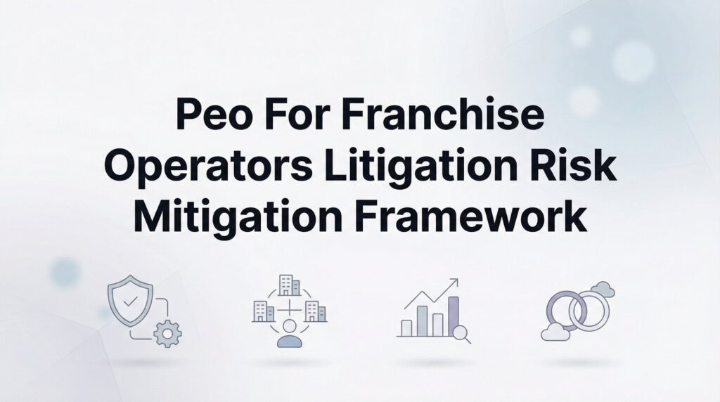 PEO for Franchise Operators: Building a Litigation Risk Mitigation Framework