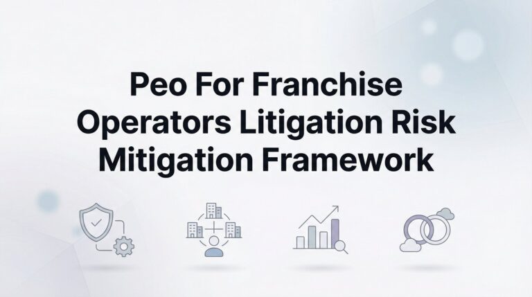 PEO for Franchise Operators: Building a Litigation Risk Mitigation Framework