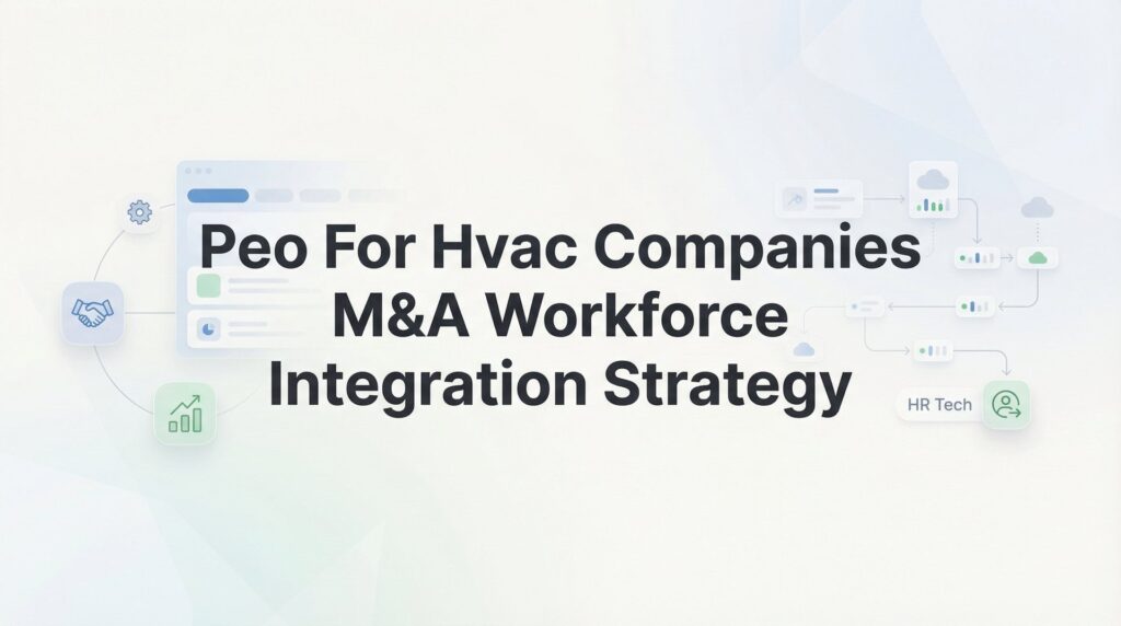 How to Integrate an Acquired HVAC Workforce Using a PEO: A Post-M&A Playbook