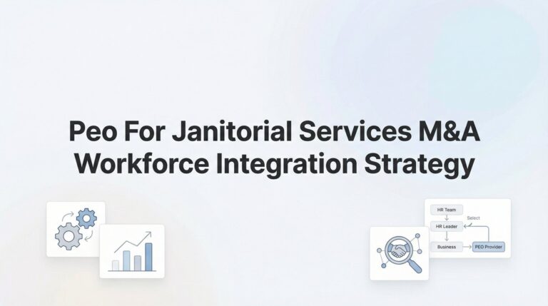 PEO for Janitorial Services M&A: How to Integrate Acquired Workforces Without Derailing the Deal